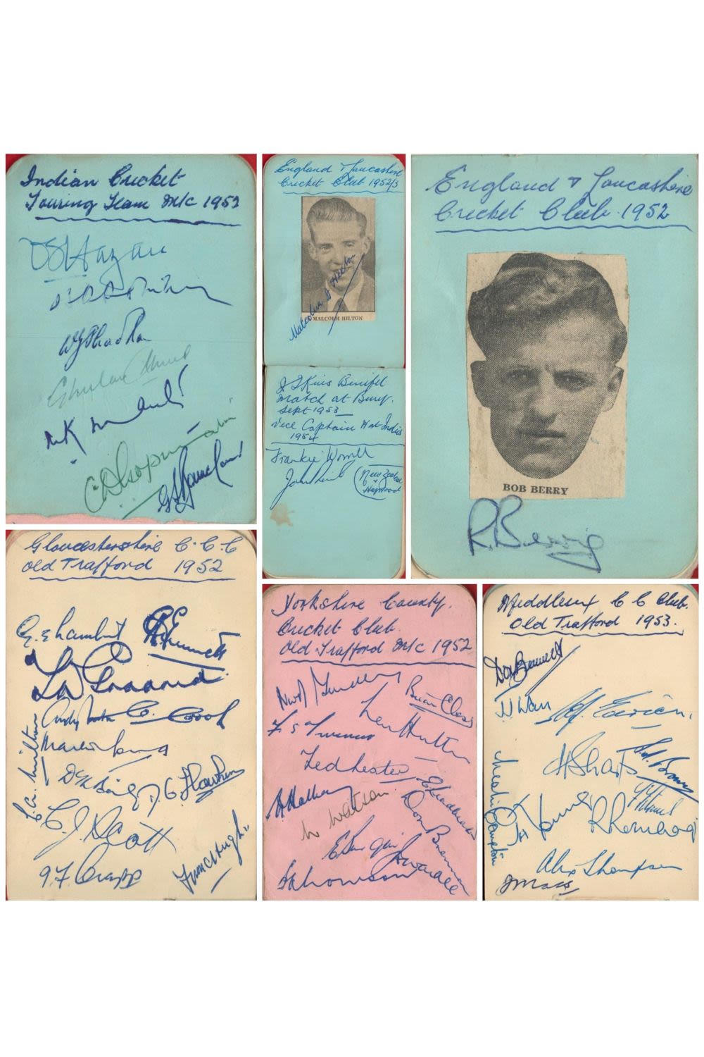 Lot 54: Cricket. 1950's Autograph Book Collection of 100+ Signatures....