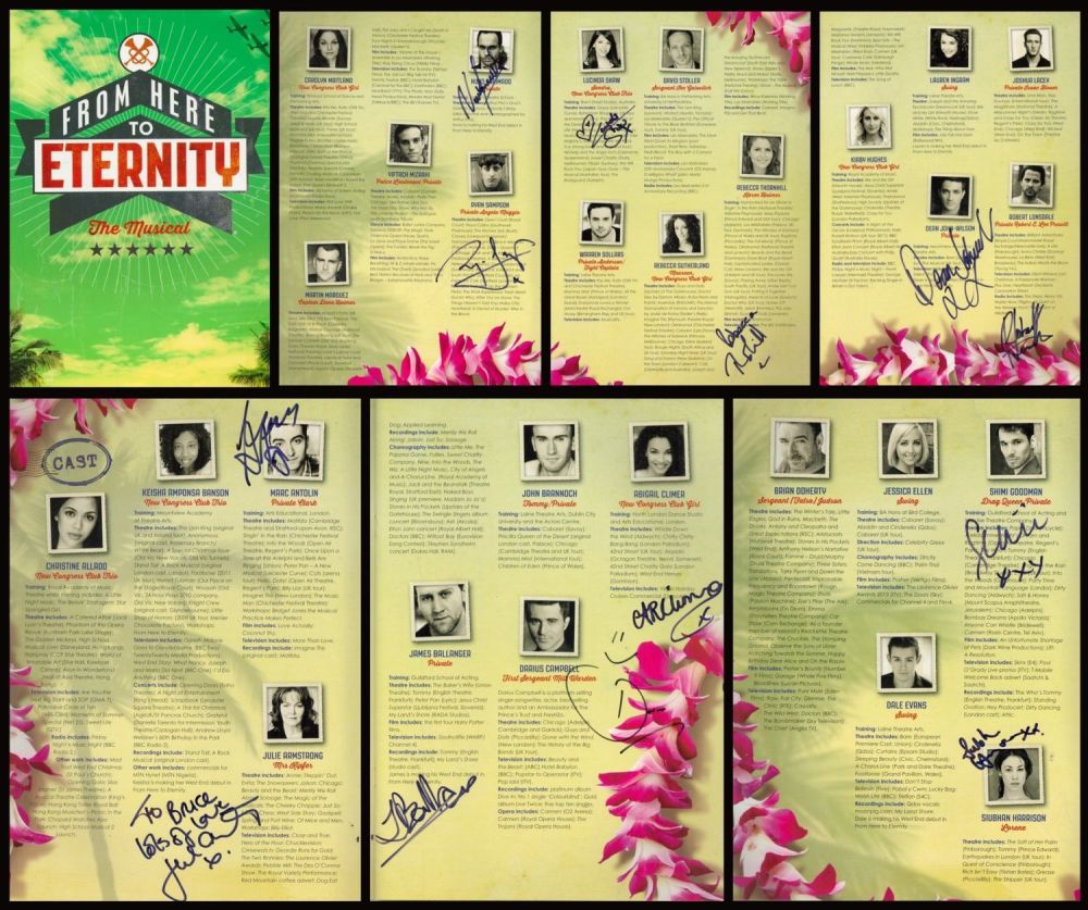 Lot 56: From Here To Eternity The Musical multi signed...