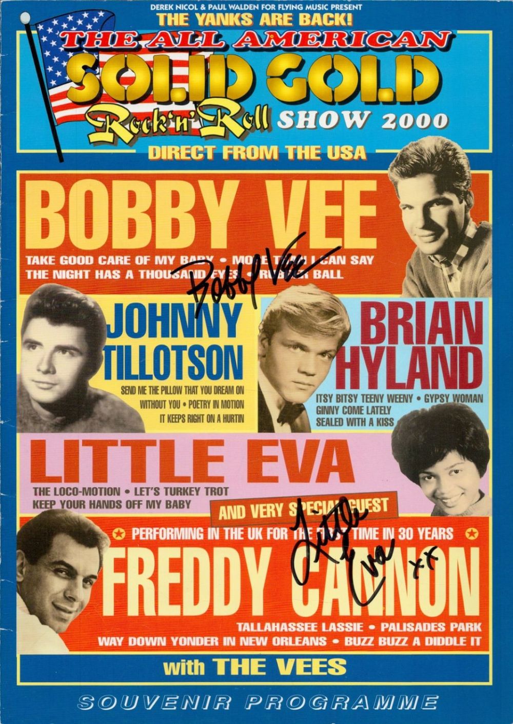 Lot 93: American Solid Gold multi signed programme signatures include...
