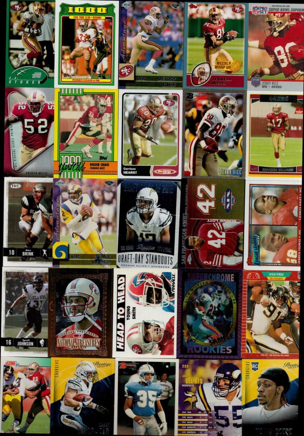 Lot 149: NFL player trading cards. 36 UNSIGNED included. Good...
