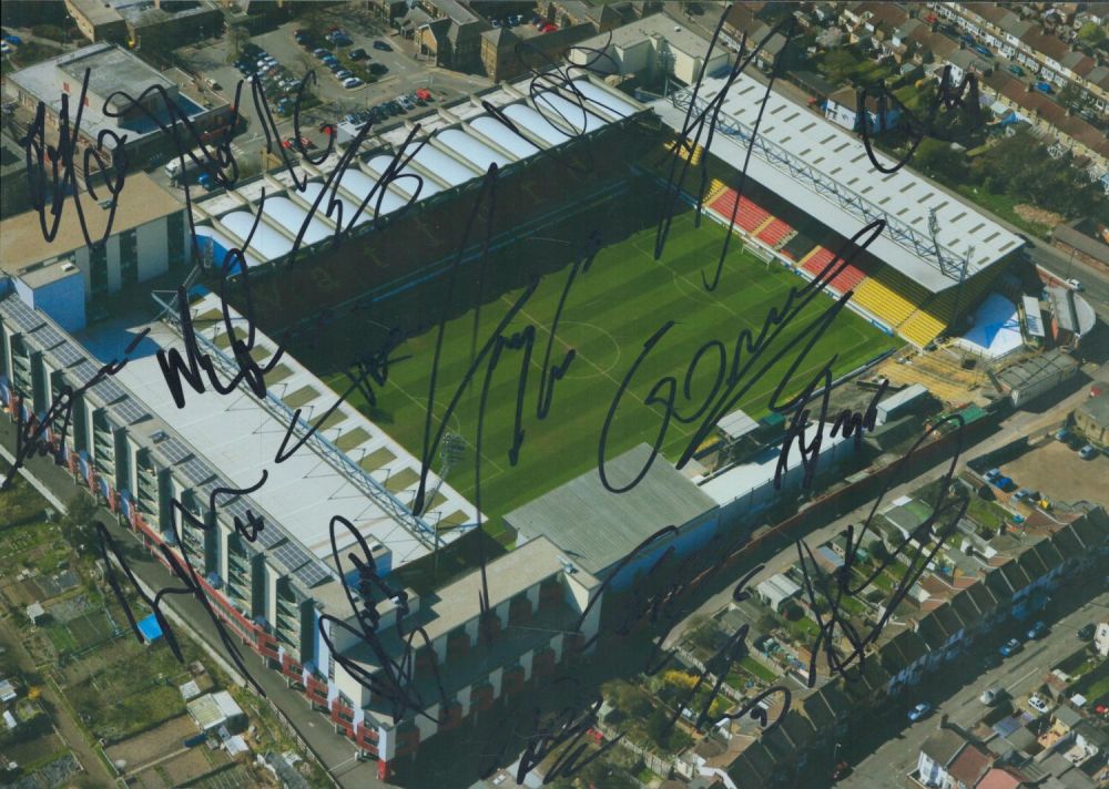 Lot 173: Football Watford multi signed 12x8 inch colour photo...