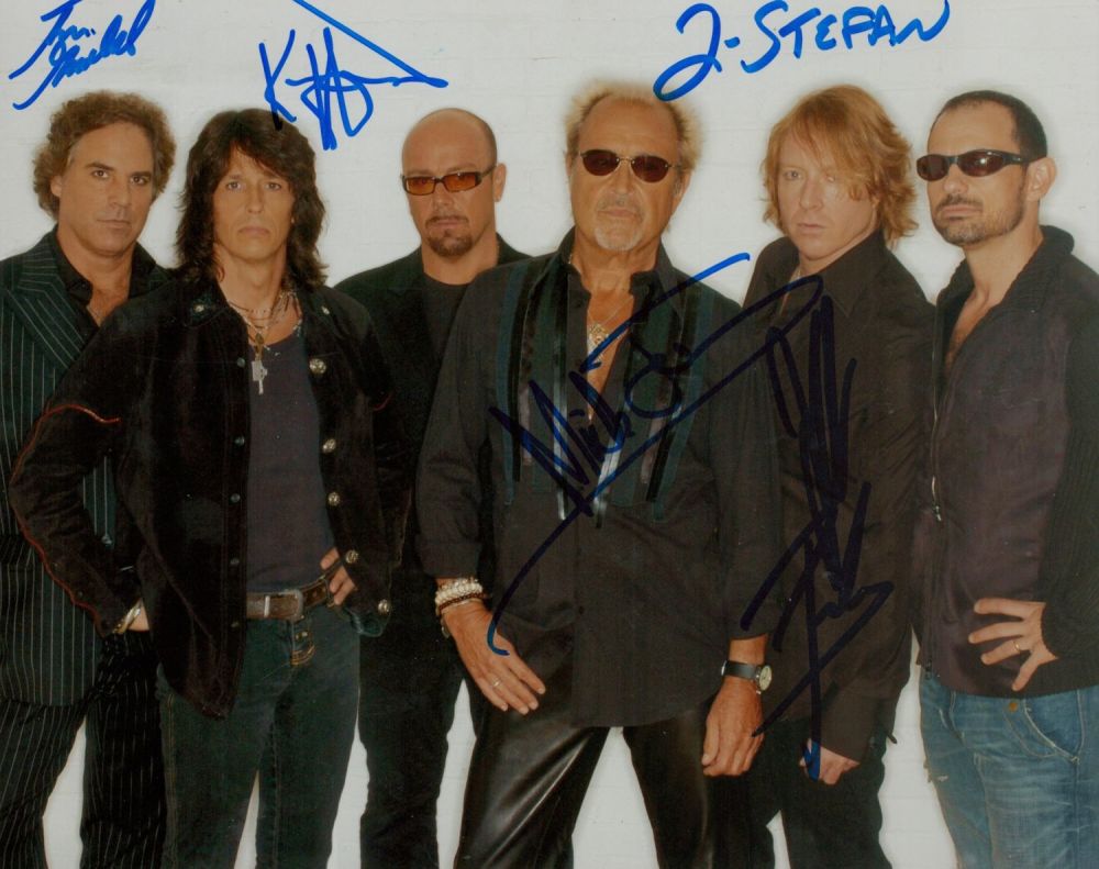 Lot 199: Foreigner signed 10x8inch colour photo. Good condition. All...