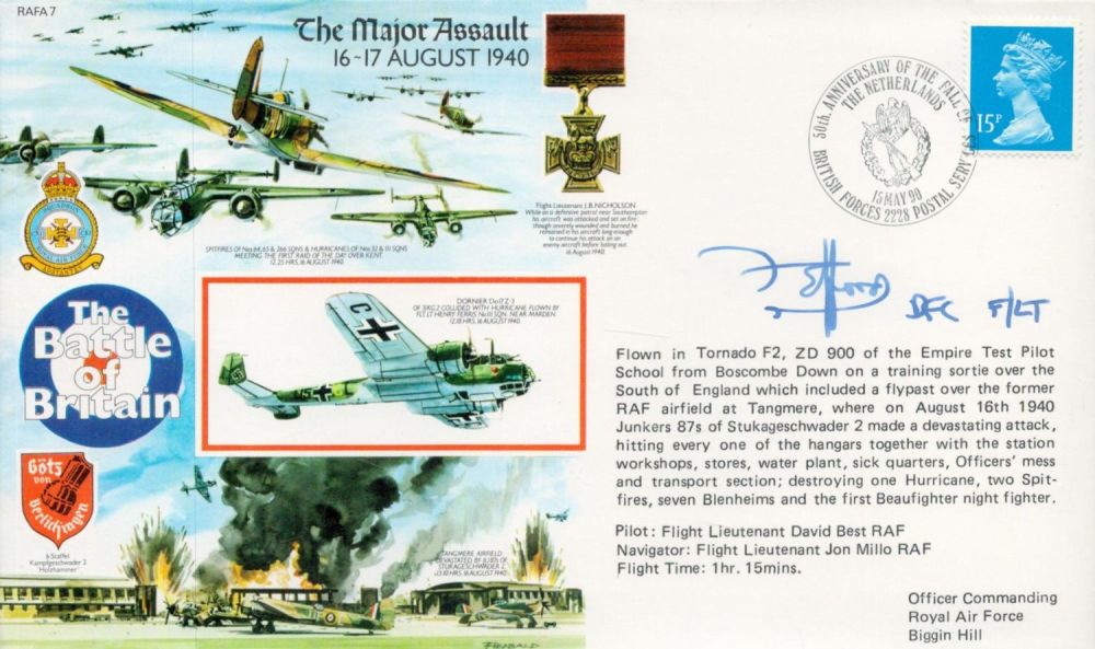 Lot 671: Frederick H Efford DFC. Signed and Flown FDC...