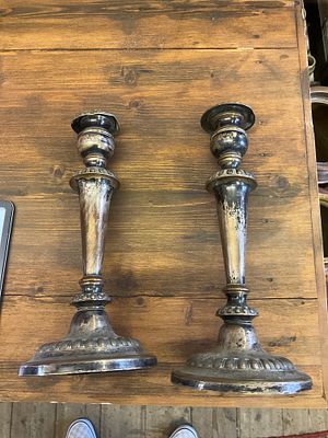 “Silver” Candle Sticks. EPNS