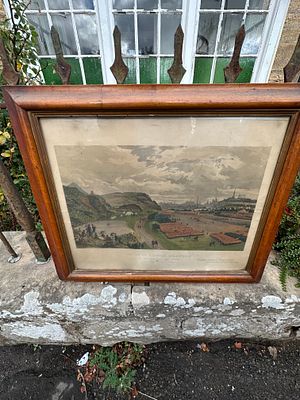 Colour Etching (Square). Colour Etching medium review of Scottish Volunteers by her majesty the 