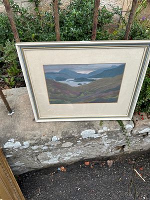 Watercolour. Loch Maree by K.A. Wylie Gouache