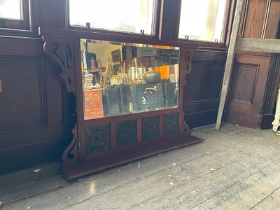 Art Nouveau overmantle