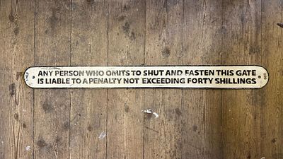 LNER Vintage cast iron sign. LNER (London and North Eastern Railway) cast iron sign 
reads "ANY 