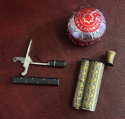 Two more tobacco themed pieces. Minatare Cheroot Cutter with Turquoise decoration (only one 