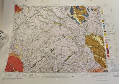 vintage geological survey map. Sheet 9 (Maxwelltown) of the Geological Survey of Scotland. 