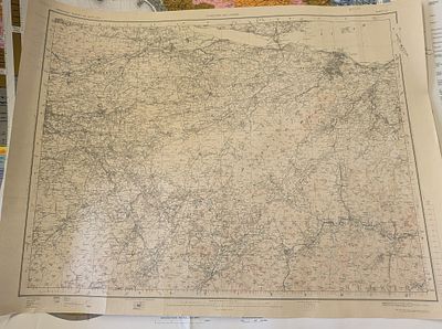 vintage Ordnance Survey map - Edinburgh & Lanark. A one-inch-to-the-mile topographical sheet 