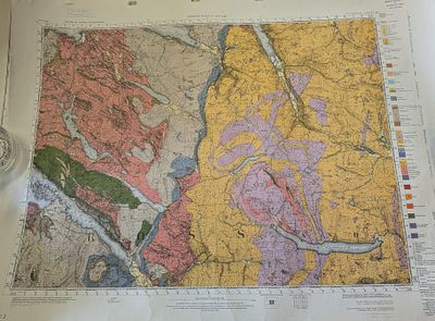 vintage geological survey map of Inverbroom. Sheet 92 - 1:63 360 (one inch to the mile) scale 