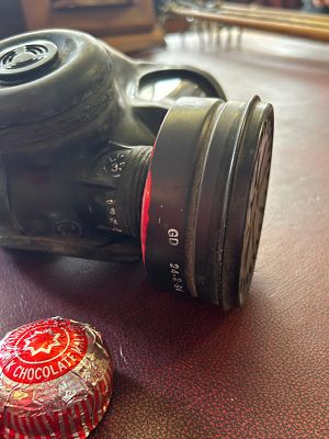 vintage British S6 NBC Respirator. A military-grade gas mask used by the British Armed Forces 
