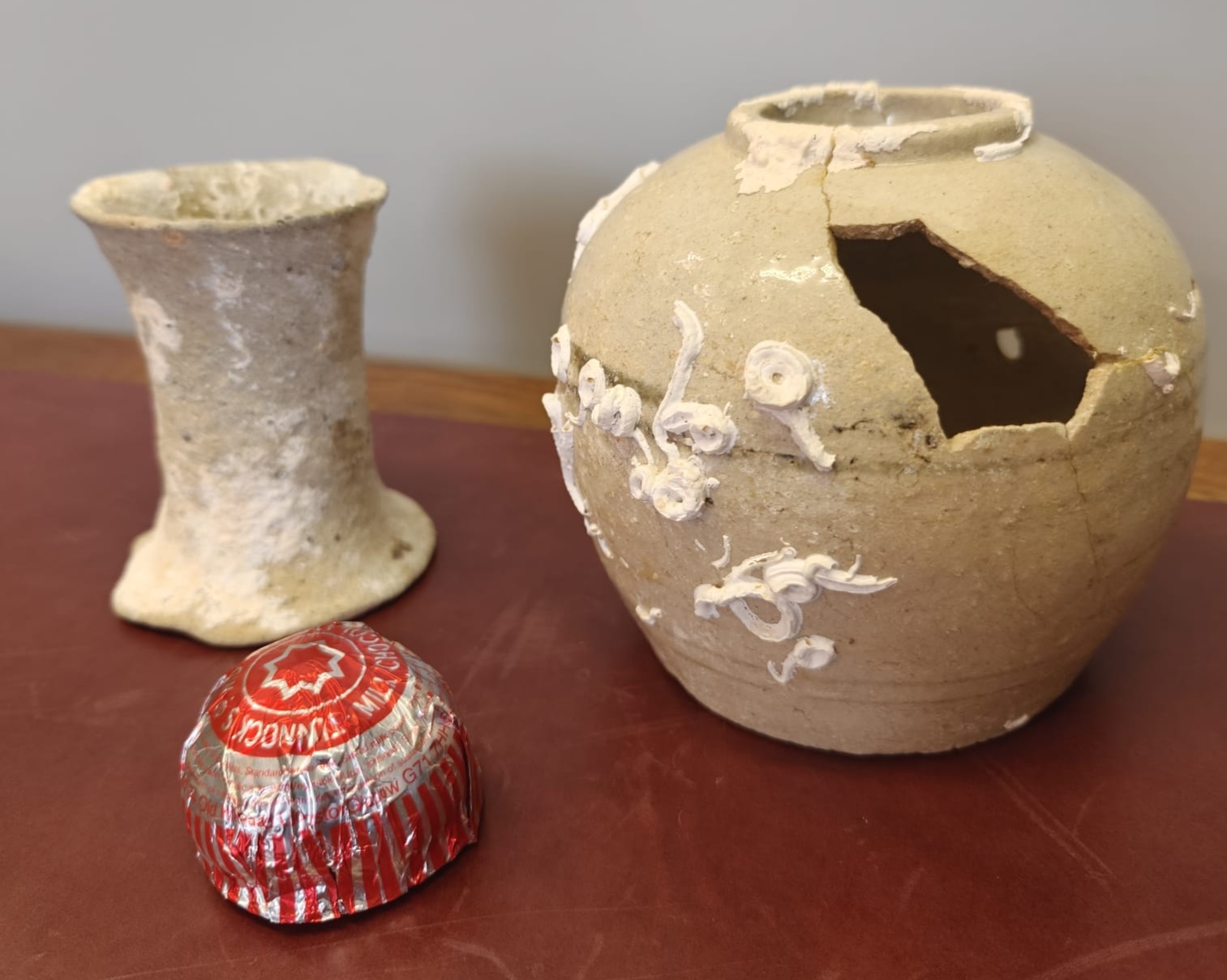 Two Southeast Asian Shipwreck Recovered Celadon Glazed Ceramic Vessels