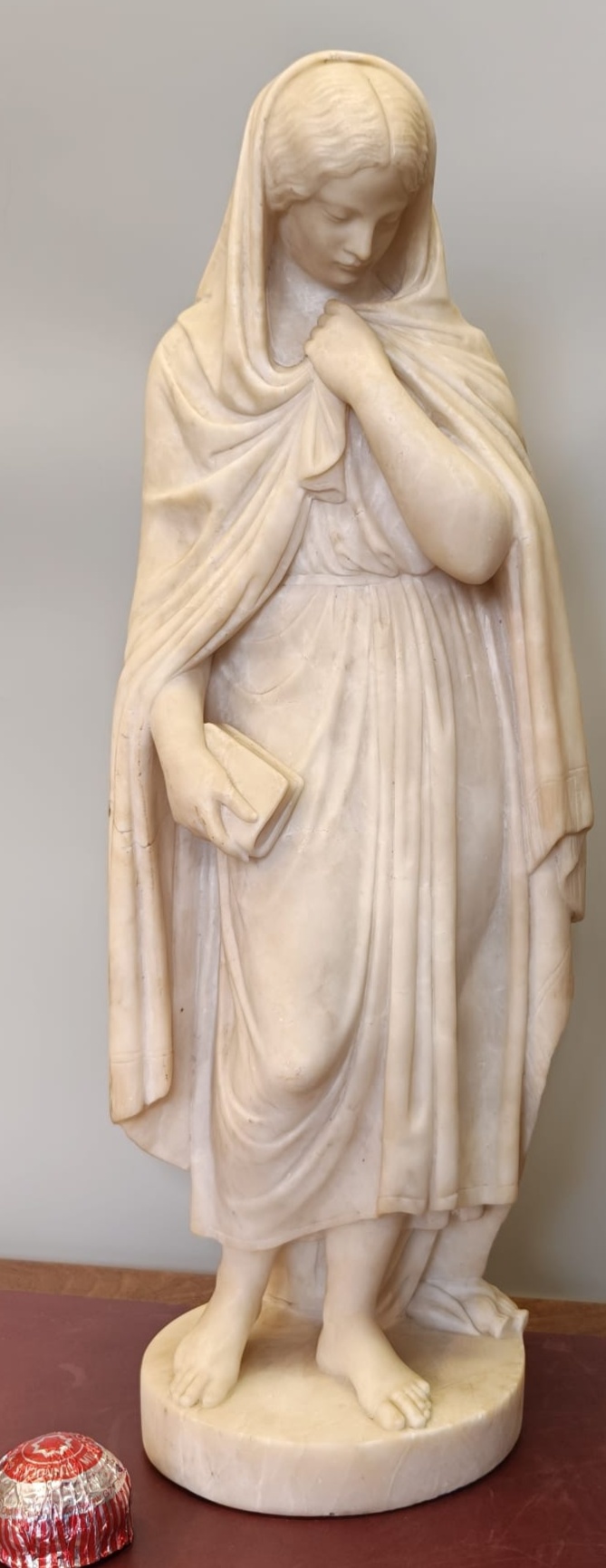Benjamin Edward Spence Highland Mary Carved Alabaster Sculpture