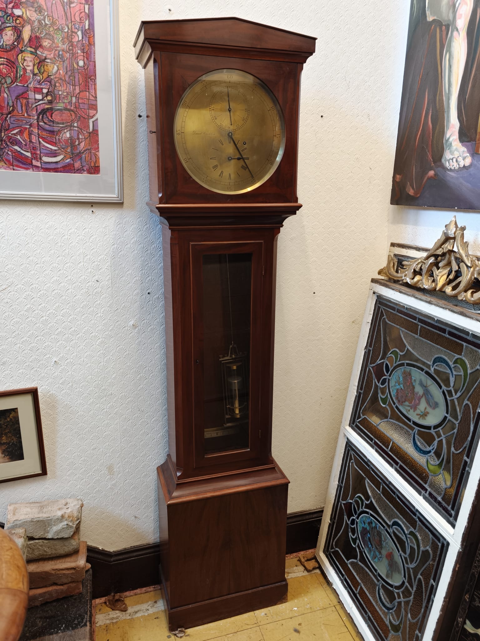 David Crichton Edinburgh Mahogany Astronomical Regulator Clock