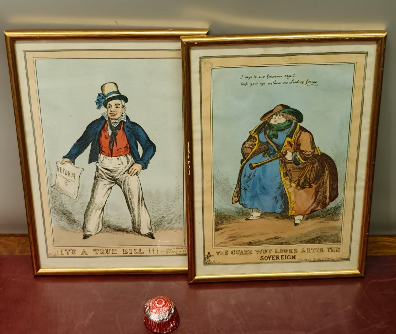 William Heath, A Pair of Hand-Colored Satirical Etchings