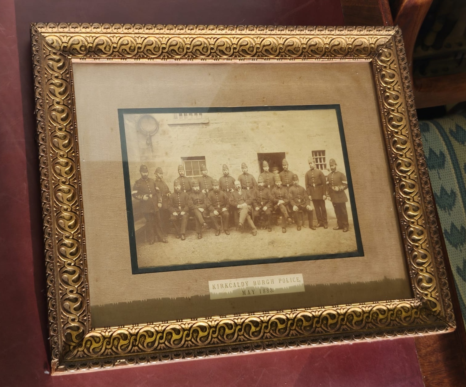 Kirkcaldy Burgh Police Group Portrait Albumen Print, May 1883
