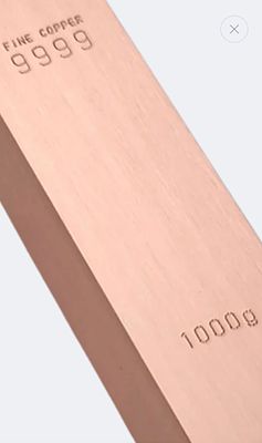 1kg copper bullion bar