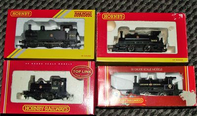 A Group of Hornby OO Gauge Tank Locomotives. A group of four Hornby OO gauge tank locomotives 