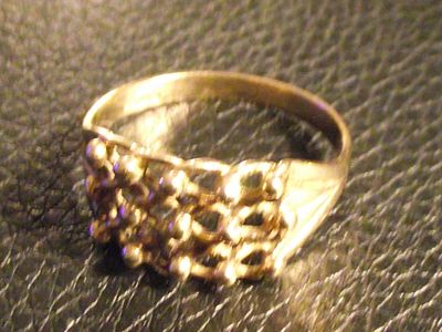 A Vintage 9ct fully marked Yellow Gold Keeper Ring size S 2.48g approx . A Vintage 9ct fully 
