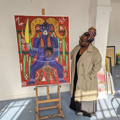 IKENGA - An Igbo Man's Personal God - Acrylic on Canvas, 93x123cm - 2022 - Louvre exhibition. De 