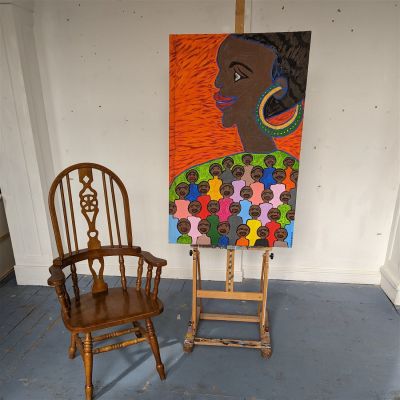 Dreams of Motherhood - 115x75 - Original artwork Painting in acrylic on canvas. Description : 