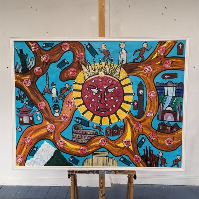 Corona - King Of the Streets- Original Acrylic Painting, Signed. Description : This painting 