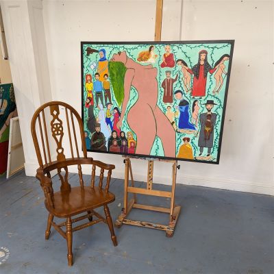 Chained Nature of A woman- Original acrylic painting. Description : I painted this strong bold 