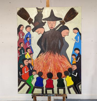 The witch Trials I - Original work of art in acrylic on canvas signed. Description : This work 