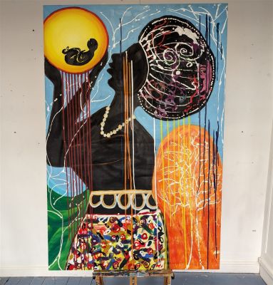 Mama Africa - Original work of art in acrylic on canvas signed. Description : I painted this 
