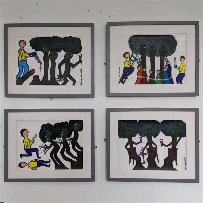 Sheffield trees Collection of 4 original painting 40x30cm each. Description : This Collection 