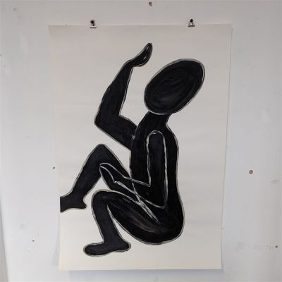 In honour of Pete I - Original artwork in acrylic on paper signed by Chinwe Russell. Description 