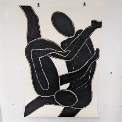 In honour of Pete II - Original artwork in acrylic on paper signed by Chinwe Russell. Descriptio 