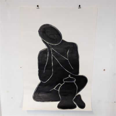 In honour of Pete III - Original artwork in acrylic on canvas signed by Chinwe Russell. Descript 