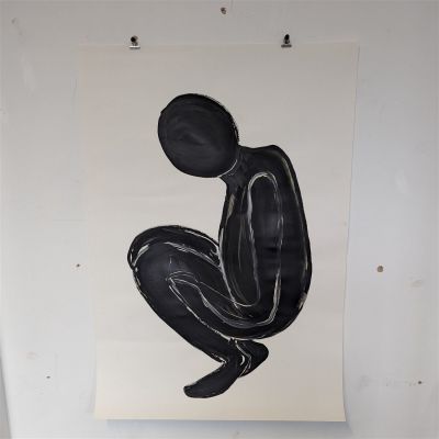 In honour of Pete VII - Original artwork Painting in acrylic on paper signed by Chinwe Russell. 