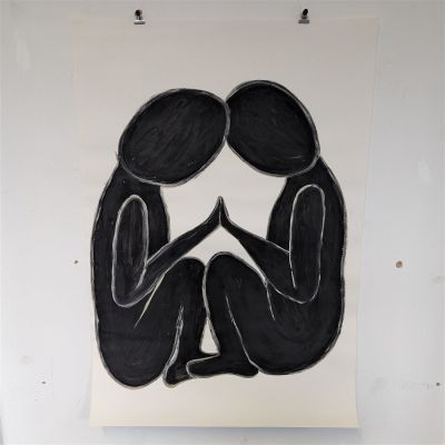 In honour of Pete VIII - Original artwork Painting in acrylic on paper signed by Chinwe Russell. 