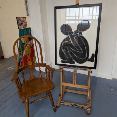 In honour of Pete XI -Original artwork Painting in acrylic on paper signed by Chinwe Russell. De 