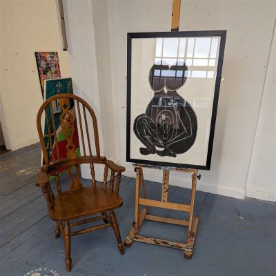In honour of Pete XII - Original artwork Painting in acrylic on paper signed by Chinwe Russell. 