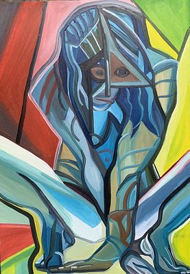 Poised By Carly Roach Oil on Canvas 2023. Wiltshire , England 45cm x62 cm This pieces was 