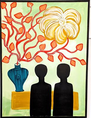 Aimee's Bloom Acrylic Painting - 120x90cm -Original artwork Painting. Description : "Aimee's 