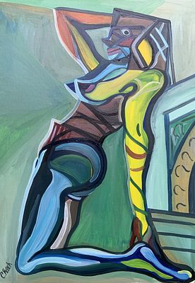 Tease By Carly Roach Oil on Canvas 2023. England , Wiltshire 45cm x62 cm This was painted in a 