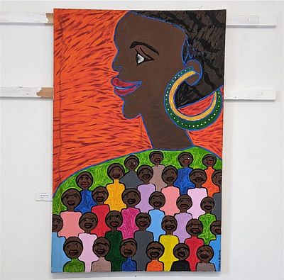 Dreams of Motherhood - 115x75 - Original artwork Painting in acrylic on canvas. Description : 