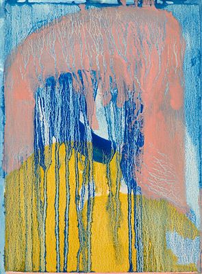 Sun Chaser I ? V By Rubica von Streng Oil on Japanese paper, handmade wooden frames, museum quality