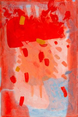 Toadstool in Autumn By Rubica von Streng Oil on Japanese paper, handmade wooden frames, museum. B 