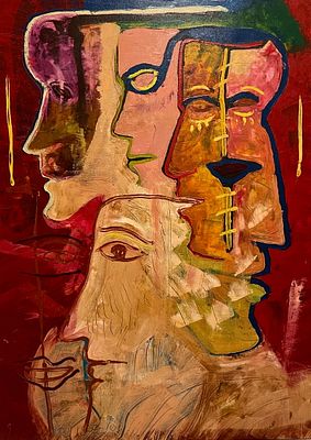 Pikir Piker By Anwar Djuliadi Created in 2010 Acrylic on canvas Artwork Signed. SHIPS FROM THE 