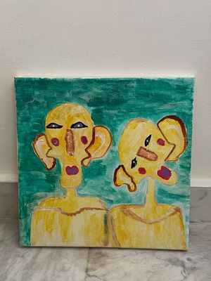 Ferouni Brothers By Bayan Created in 2025 acrylic on canvas Artwork Not Signed. SHIPS FROM THE 
