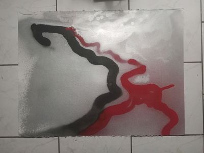 Passive Aggressive Metallic By Dante S Final Created in 202X Spray Paint Artwork Not Signed. SH 