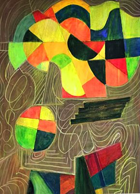 Overboard By Liz Magno Created in 2024 Acrylic and Collage on Canvas Artwork Signed. SHIPS FROM 
