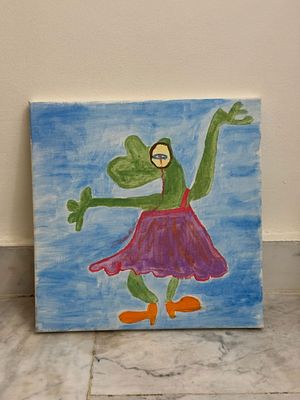 Dancing on My Wounds By bayan Created in 2024 acrylic on canvas Artwork Not Signed. SHIPS FROM 